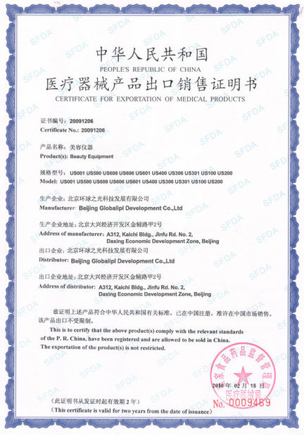中国 Beijing Globalipl Development Co., Ltd. 認証